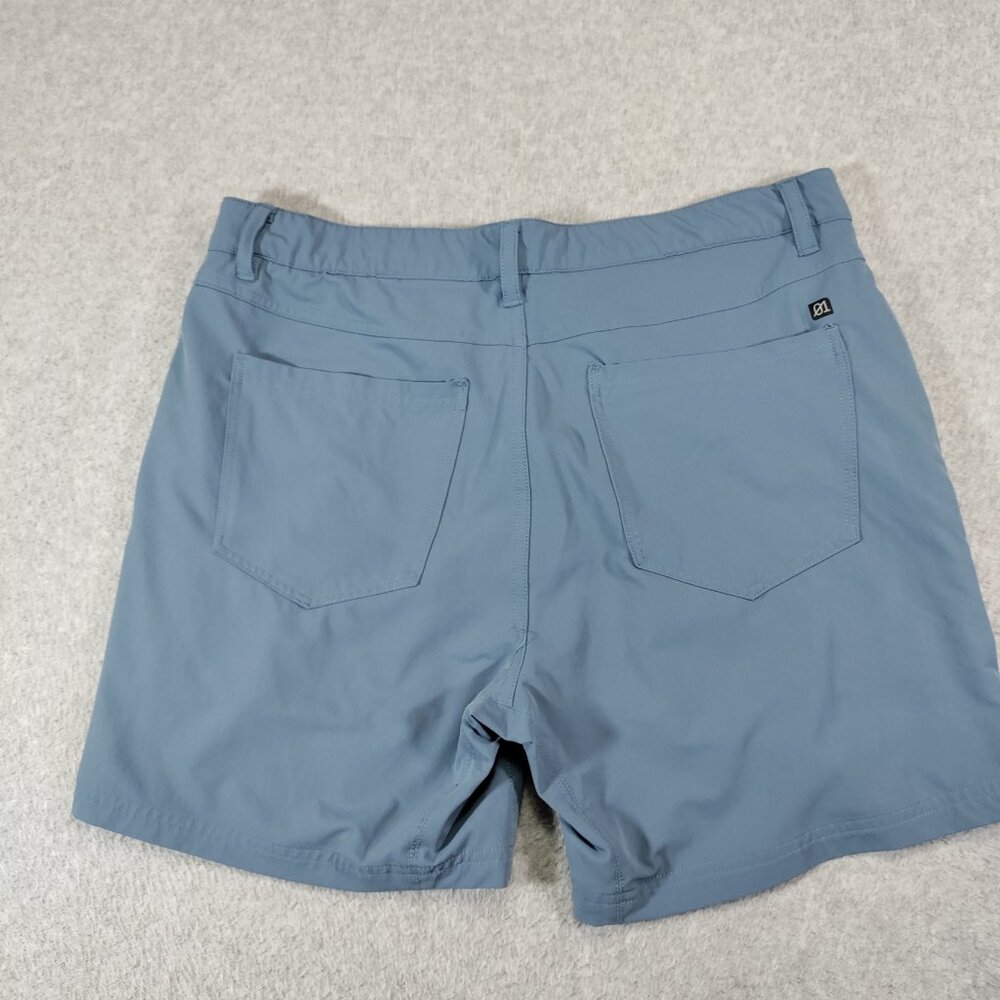 01.ALGO Shorts Men 32x6 Blue Solid Nylon Spandex Performance Golf Shorts - Picture 2 of 6